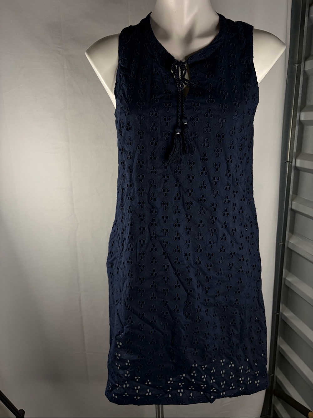Women’s Navy Eyelet Dress